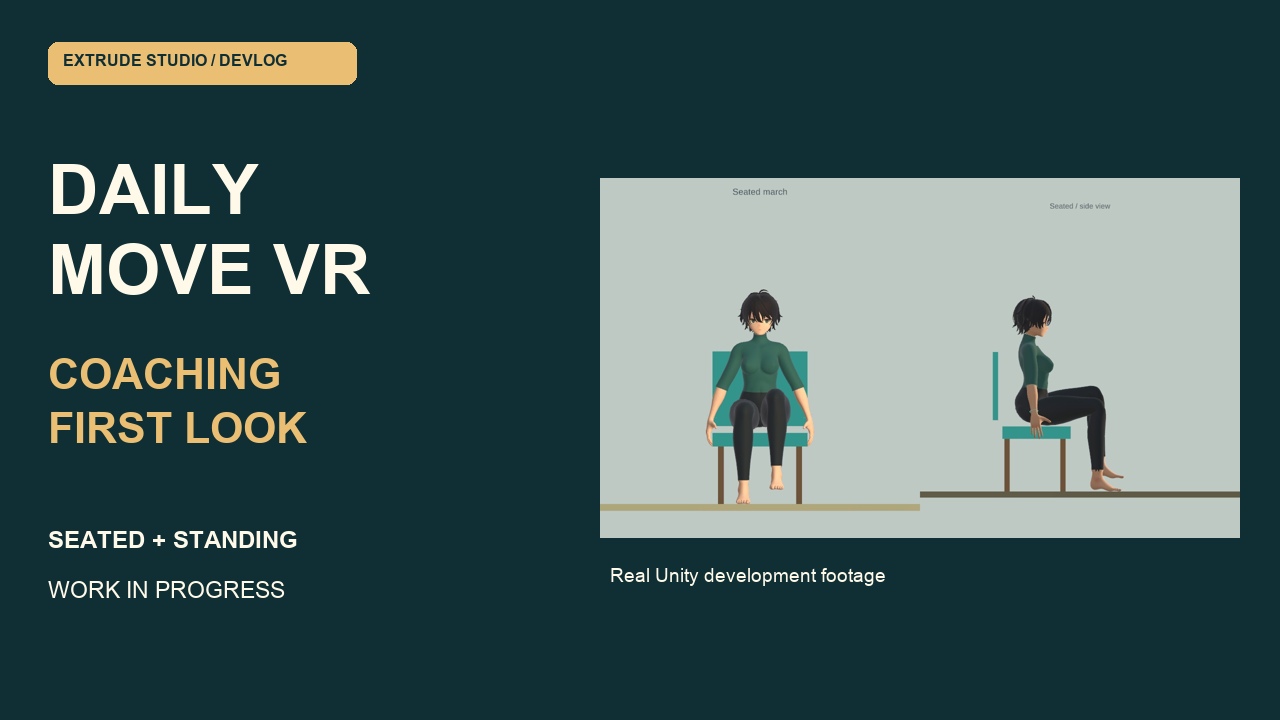 I’m building Daily Move VR: short seated and standing movement sessions with a coach